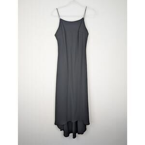 Vintage Alyn Paige Dress Womens 9 10 Black Rhinetone Strap Formal Maxi Gown Y2K